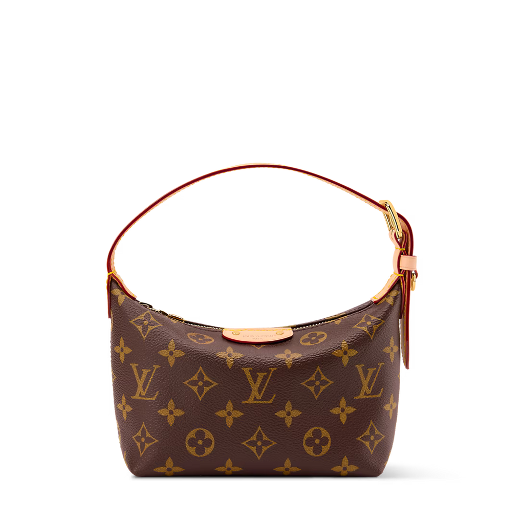 LV Classic Hills Monogram Canvas Handle Shoulder Bag with Simple Adjustable Strap (18.5 x 11 x 6.5) cm